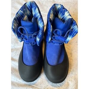 UGG Women's Classic Maxi Toggle Boots Size 6 Blue Suede Sherpa Lined Winter Warm